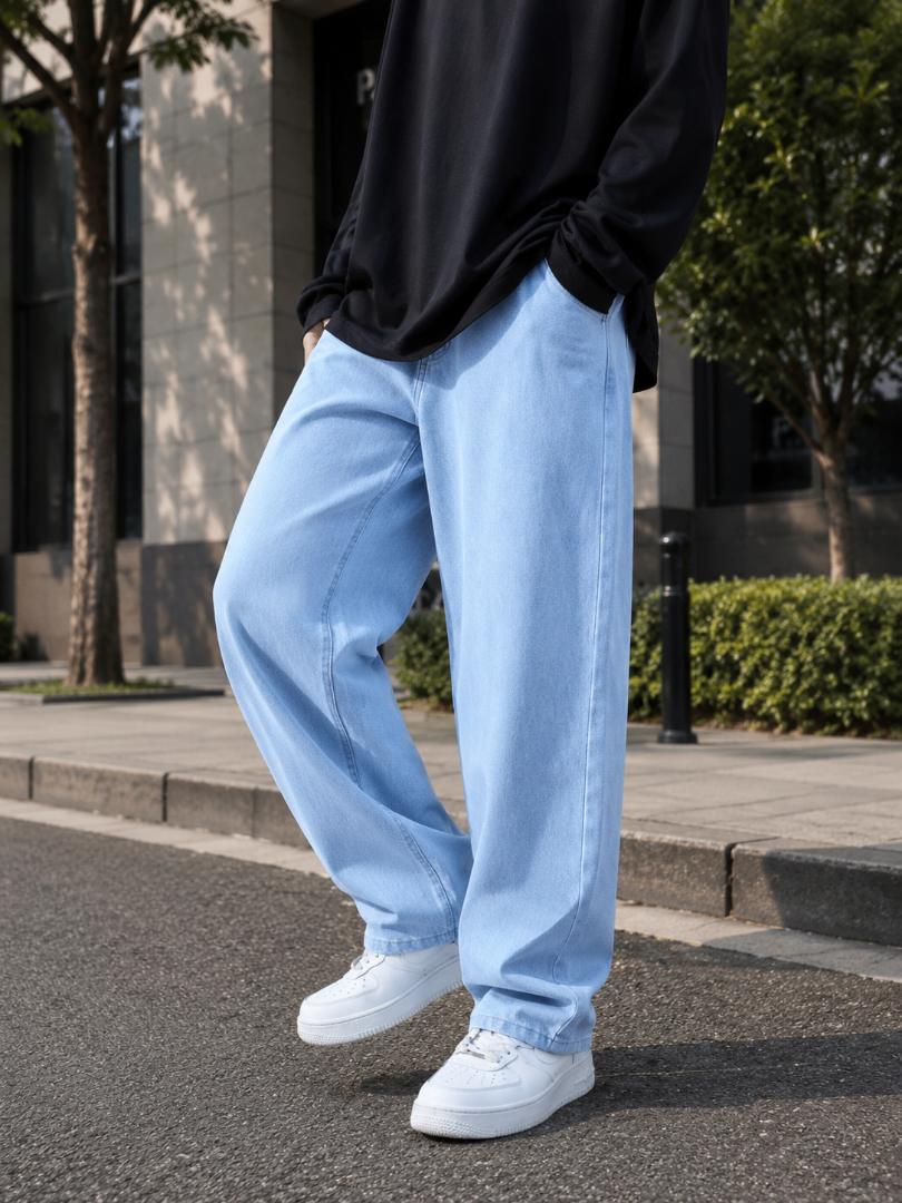 WAZWEAR Men Straight Fit Mid Rise Blue Jeans