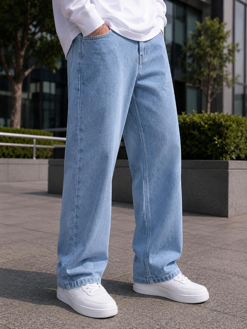 WAZWEAR Men Straight Fit Mid Rise Blue Jeans